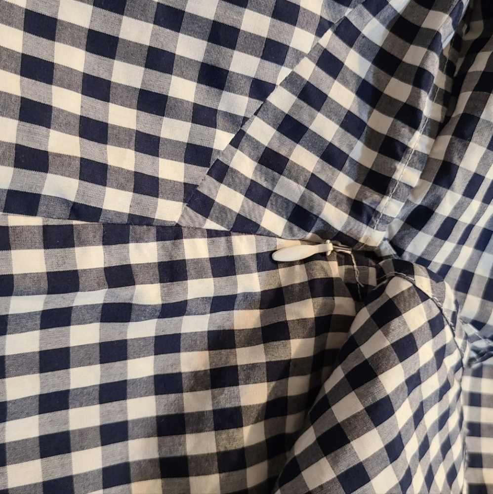 J. Crew Assymetrical Checkered Ruffle Top - Picture 8 of 10